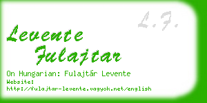levente fulajtar business card