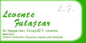 levente fulajtar business card